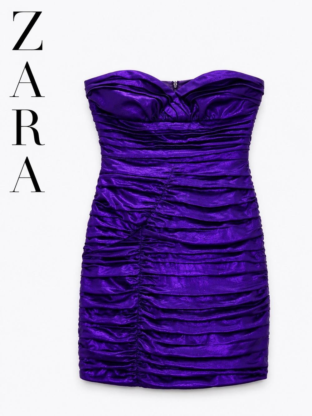 Date Night Dress | Zara Strapless Ruched Mini | Size M